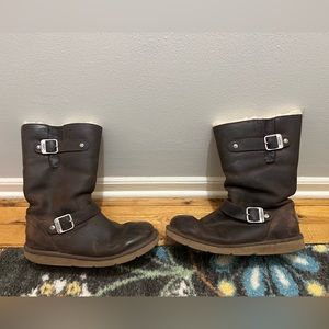 Ugg brown leather boots
